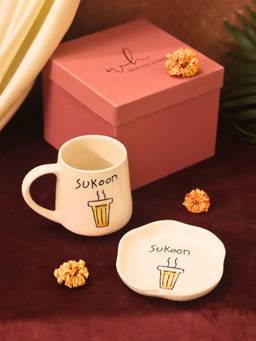 WEAVING HOMES - Sukoon Mug & Handmade Dessert Plate