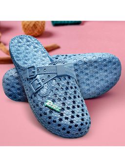 SOLETHREADS - Twinkle Solid Aqua Women Slides