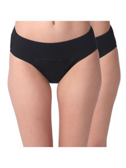 Adira - Pack of 2 Period Hipsters - Black