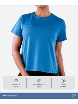 Tego - Blue Solid Regular T-Shirt