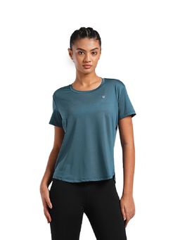 Tego - Blue Solid Regular T-Shirt