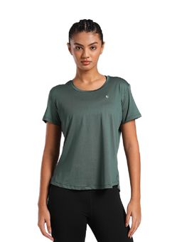 Tego - Green Solid Regular T-Shirt