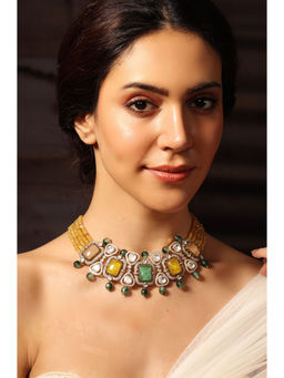 Joules By Radhika - Multi-Color Chromatic Garland Necklace