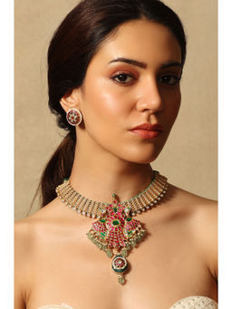 Joules By Radhika - Multi-Color Karma Kundan Necklace Set