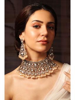Joules By Radhika - Celestial Weave Kundan Necklace Set