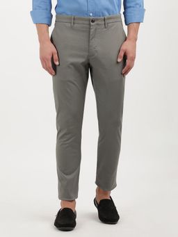 Tommy Hilfiger - CHINO BLEECKER PRINTED STRUCTU Men Grey Formal Trouser