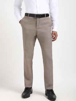 Tommy Hilfiger - GREY MELANGE WINDOW PANE TROUS Men Khaki Formal Trouser