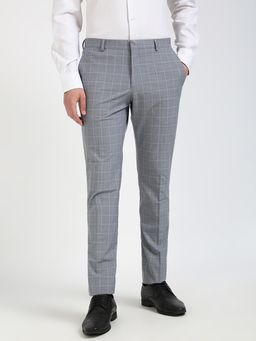 Tommy Hilfiger - FADED SHADOW CHECK TROUSERS Men Grey Formal Trouser