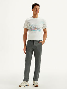 Levi's - Grey Solid Regular Fit Trouser