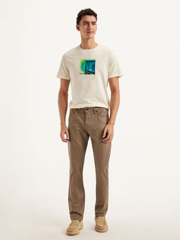 Levi's - Brown Solid Slim Fit Trouser