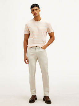 Levi's - Off White Solid Slim Fit Trouser