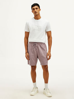 Levi's - Mauve Solid Regular Fit Shorts
