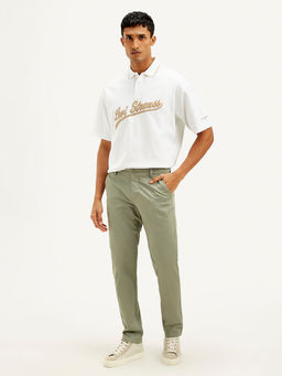 Levi's - Green Solid Regular Fit Trouser