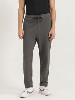 United Colors of Benetton - Grey Solid Relaxed Fit Trackpant