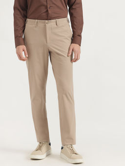 United Colors of Benetton - Beige Solid Slim Fit Trouser