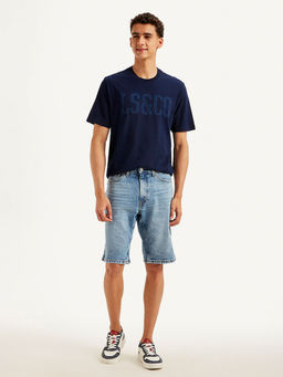 Levi's - Blue Solid Regular Fit Shorts