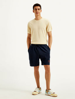Levi's - Navy Blue Solid Regular Fit Shorts