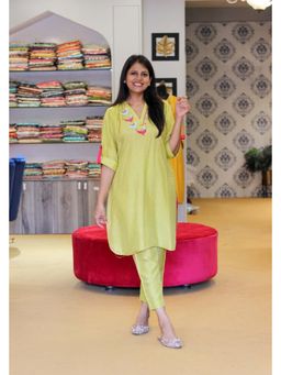 Pink Tree - Pear Yellow Bird Detailing Co-Ord Set