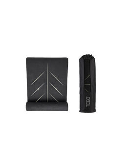 Tego - Core Premium Tpe Yoga Mat with Guide Align - Black Gold (8 mm)
