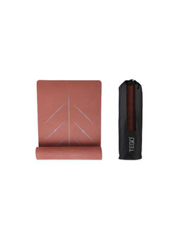 Tego - Core Premium Tpe Yoga Mat with Guide Align - Brick Grey (8 mm)