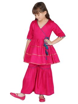 Akiso - Pink Angrakha with Garara (Set of 2)