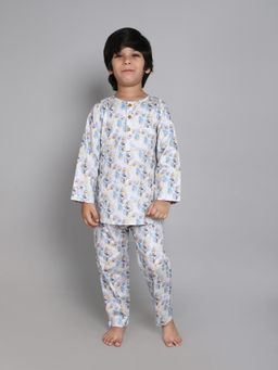 Little Clothings - Boys Multi-Color Printed Cotton Co-Ord Set