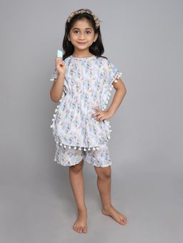 Little Clothings - Girls Multi-Color Printed Polyester Co-Ord Set
