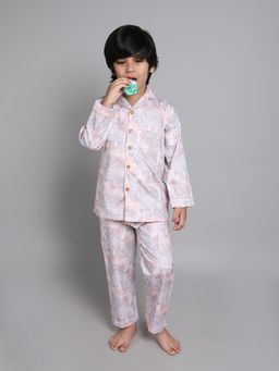Little Clothings - Boys Multi-Color Printed Cotton Co-Ord Set