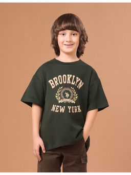 U.S. POLO ASSN. - Boys Green Graphic Cotton T-shirt