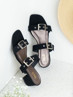 Inc.5 - Womens Black Casual Solid Square Toe Heels