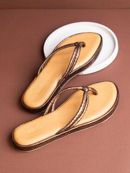 Inc.5 - Womens Bronze Casual Round Toe Platform Sandals