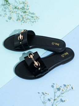 Inc.5 - Womens Black Casual Solid Round Toe Flats