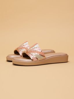 ERIDANI - Veda Slip On Rose Gold Sandals