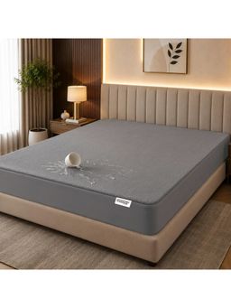 MATTRESS PROTECTOR - Grey Ultra Soft Breathable Fitted Waterproof Mattress Protector