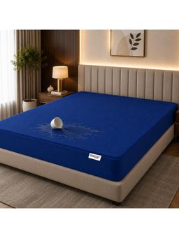 MATTRESS PROTECTOR - Blue Ultra Soft Breathable Fitted Waterproof Mattress Protector