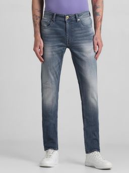 Jack & Jones - Blue Low Rise Liam Skinny Fit Jeans