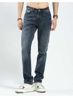 Monte Carlo - Mens Blue Solid Regular Fit Jeans