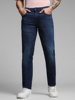 Jack & Jones - Dark Blue Low Rise Ben Skinny Jeans
