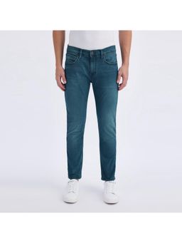 Pepe Jeans - Mens Blue Mid Rise Skinny Ankle Length Gymindigo Jeans