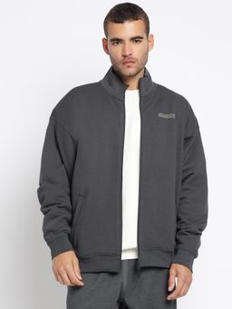 Guess - Charcoal Cotton Blend Solid Jacket
