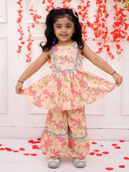 KID1 - Sunny Kurta with Sharara and Bow-Clip Pink (Set of 2)