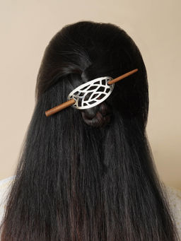 Teejh - Aisha Silver Lossy Bun Stick