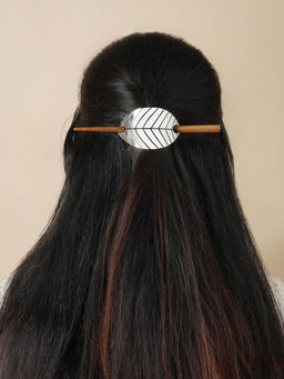 Teejh - Reshmi Silver Lossy Bun Stick