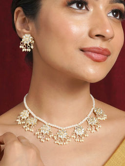 Teejh - Gahadavala White Gold Necklace Set