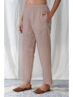 Zuri - Mauve Women's Cotton Slub Premium Pant