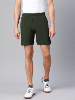 Alcis - Men Green Slim Fit Running Sports Shorts