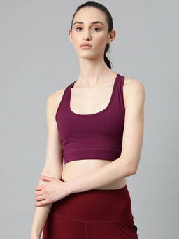 Alcis - Solid Sports Bra-Full Coverage