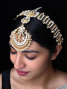 AG'S - Pachi Kundan Sheeshpatti With Teeka