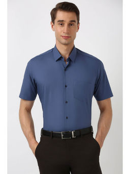 Peter England - Men Blue Regular Fit Formal Shirt