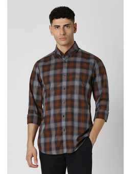 Van Heusen - Men Multi-Color Slim Fit Check Full Sleeves Casual Shirt